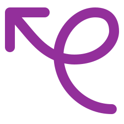 Curvy Purple arrow