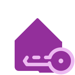 Cartoon house and key