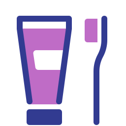 Cartoon toothbrush and toothpaste